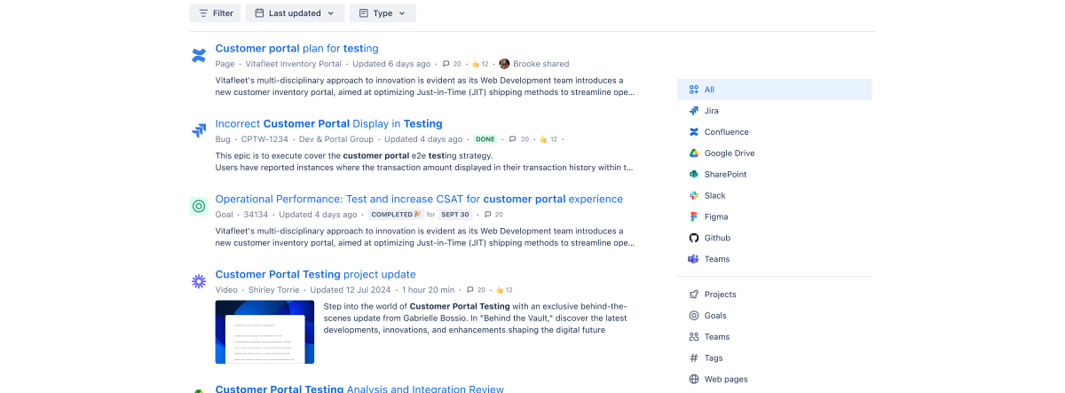 Atlassian Rovo Search