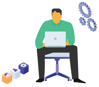 CS Man on Computer Graphic