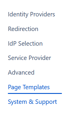 Page Templates tab