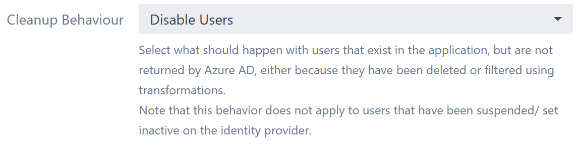 cleanup behavior disable users