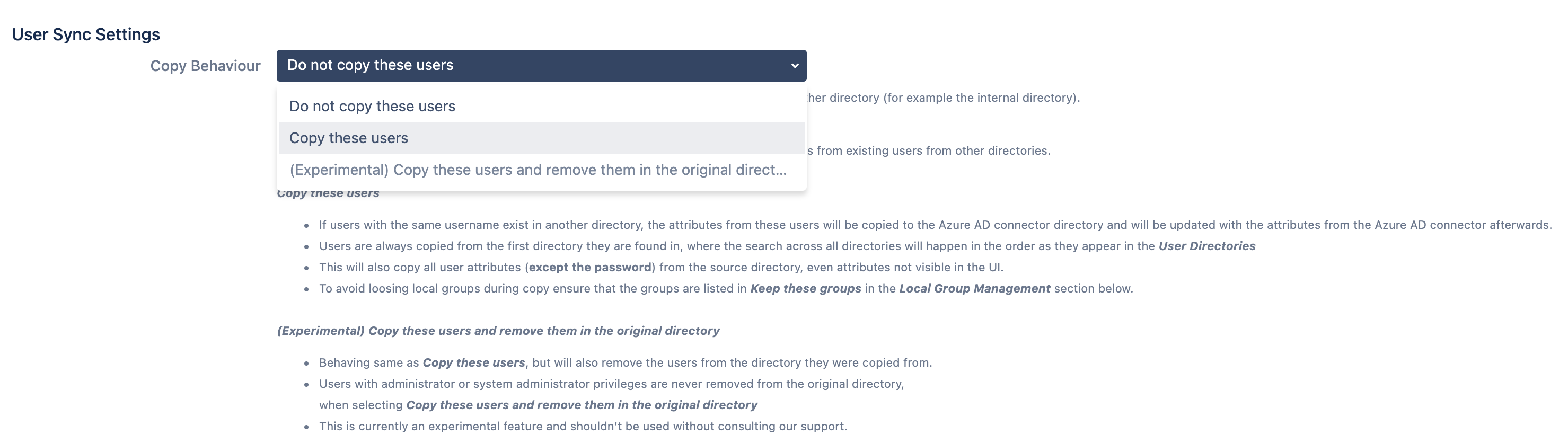 copy behavior