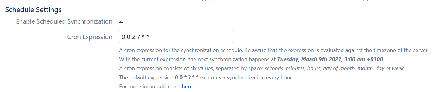 schedule user sync with cron