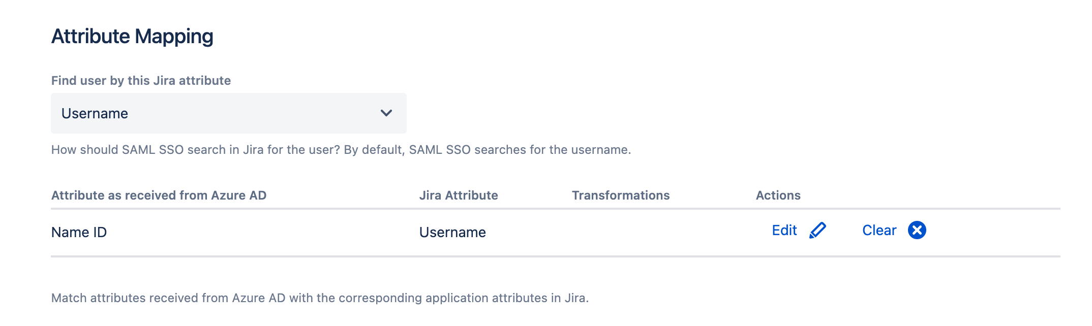 username mapping SAML