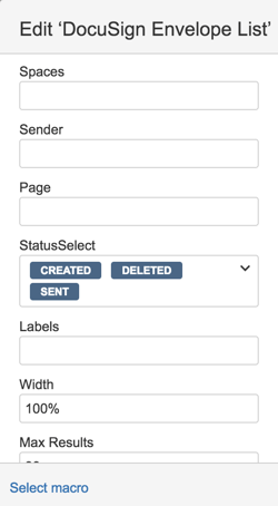 Edit DocuSign List Screenshot